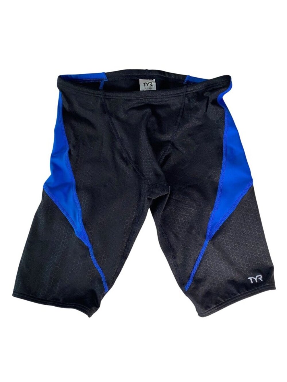 NWT TYR Mens Durafast Elite Hexa Curve Splice Jammer Swimsuit black M 32